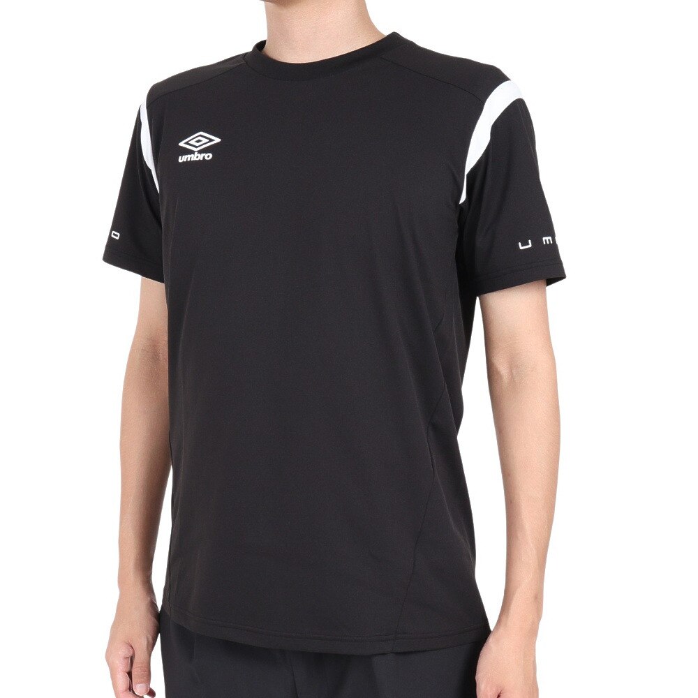 アンブロ（UMBRO）（メンズ）サッカーウェア UVカット 半袖プラクティスシャツ UUUVJA55 BLK