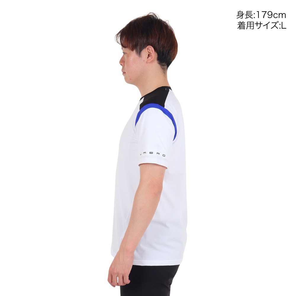 アンブロ（UMBRO）（メンズ）サッカーウェア UVカット 半袖プラクティスシャツ UUUVJA55 WHT 速乾