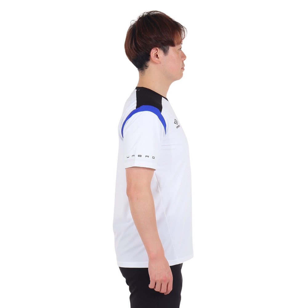 アンブロ（UMBRO）（メンズ）サッカーウェア UVカット 半袖プラクティスシャツ UUUVJA55 WHT 速乾