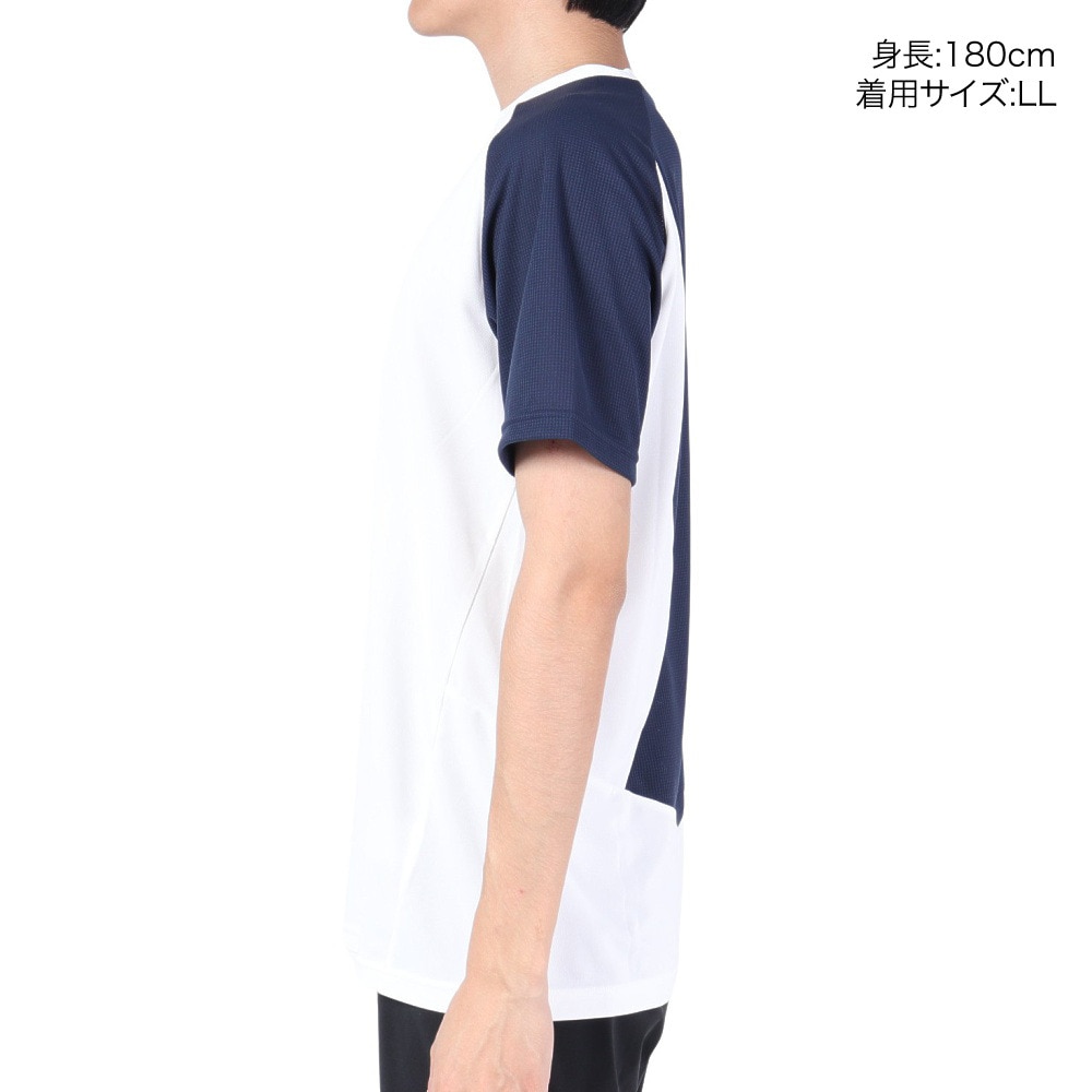 アンブロ（UMBRO）（メンズ）サッカーウェア 半袖プラクティスシャツ UUUVJA60 WHT 冷感 速乾