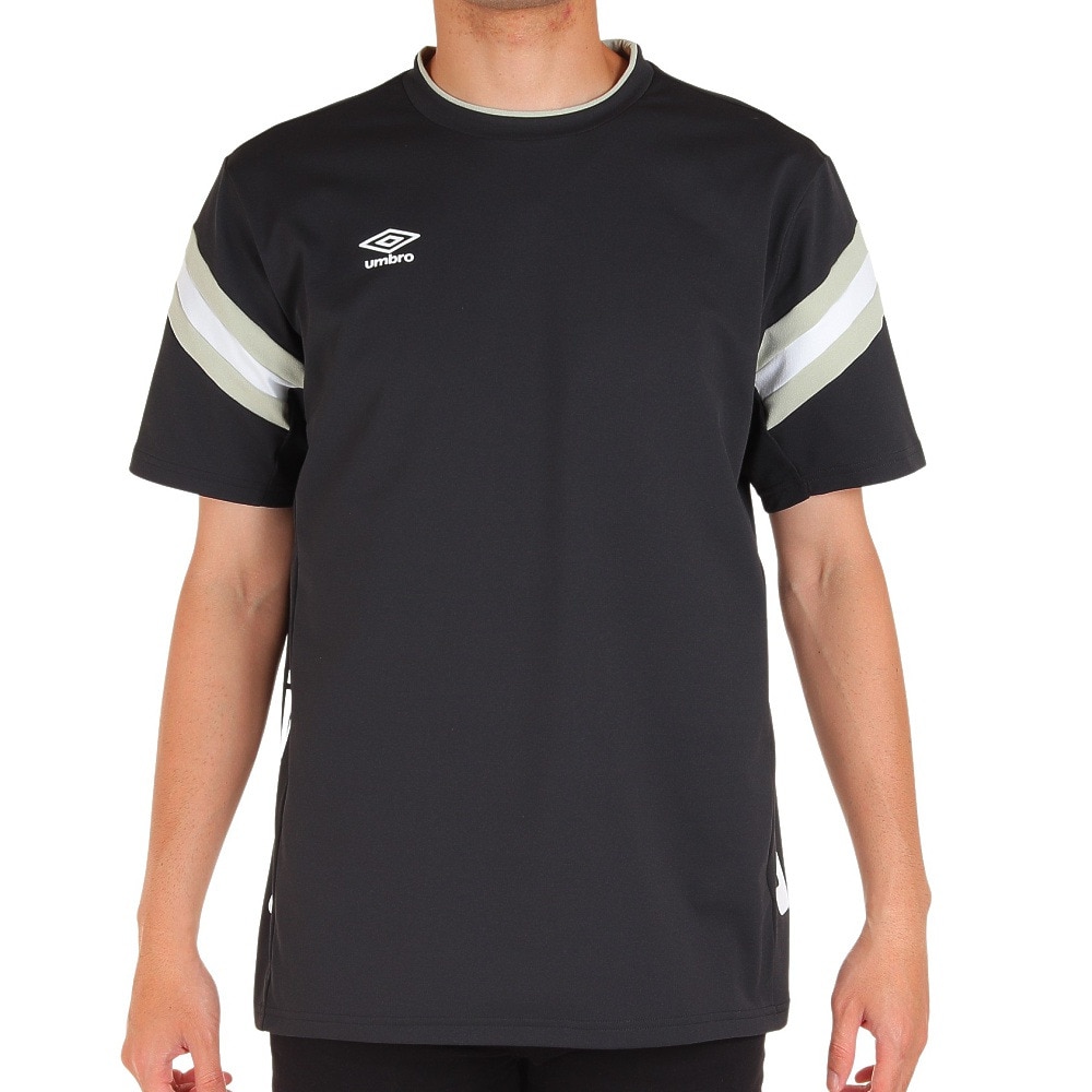 アンブロ（UMBRO）（メンズ）サッカーウェア フィールテック半袖プラクティスシャツ UUUVJA62 BLK