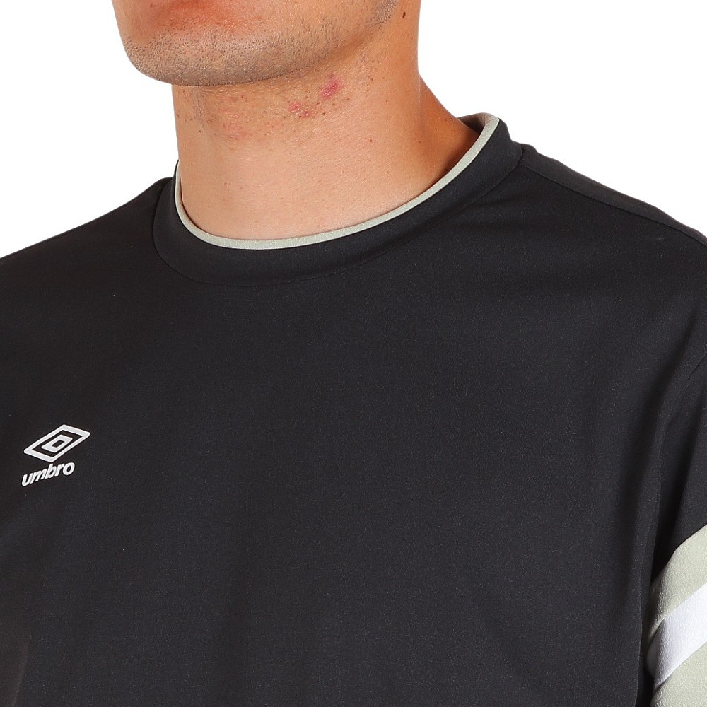 アンブロ（UMBRO）（メンズ）サッカーウェア フィールテック半袖プラクティスシャツ UUUVJA62 BLK