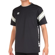 (メンズ)サッカーウェア フィールテック半袖プラクティスシャツ UUUVJA62 BLK