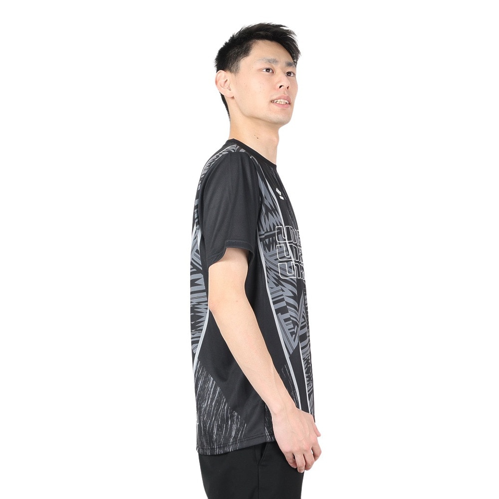 アンブロ（UMBRO）（メンズ）サッカーウェア グラフィック半袖プラクティスシャツ UUUVJA63 BLK
