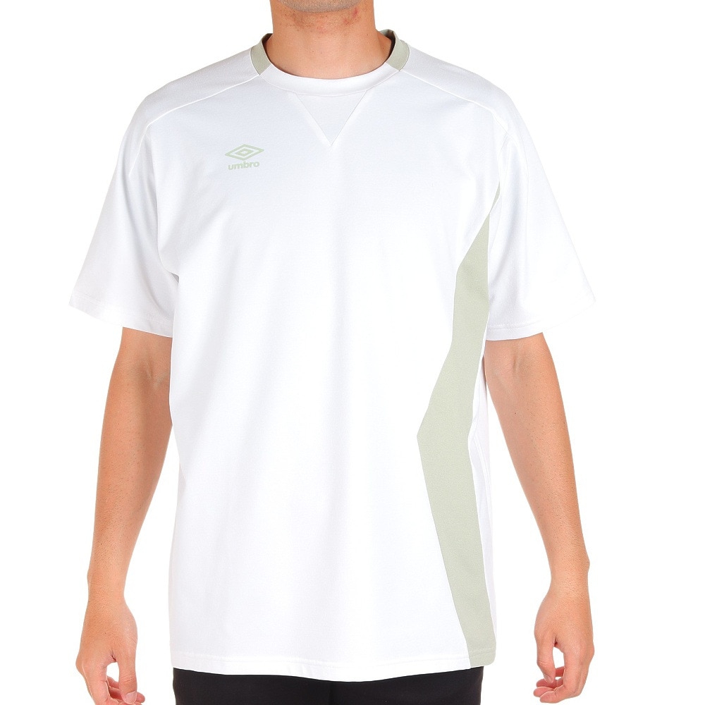 アンブロ（UMBRO）（メンズ）サッカーウェア フィールテック半袖プラクティスシャツ UUUVJA64 WHT