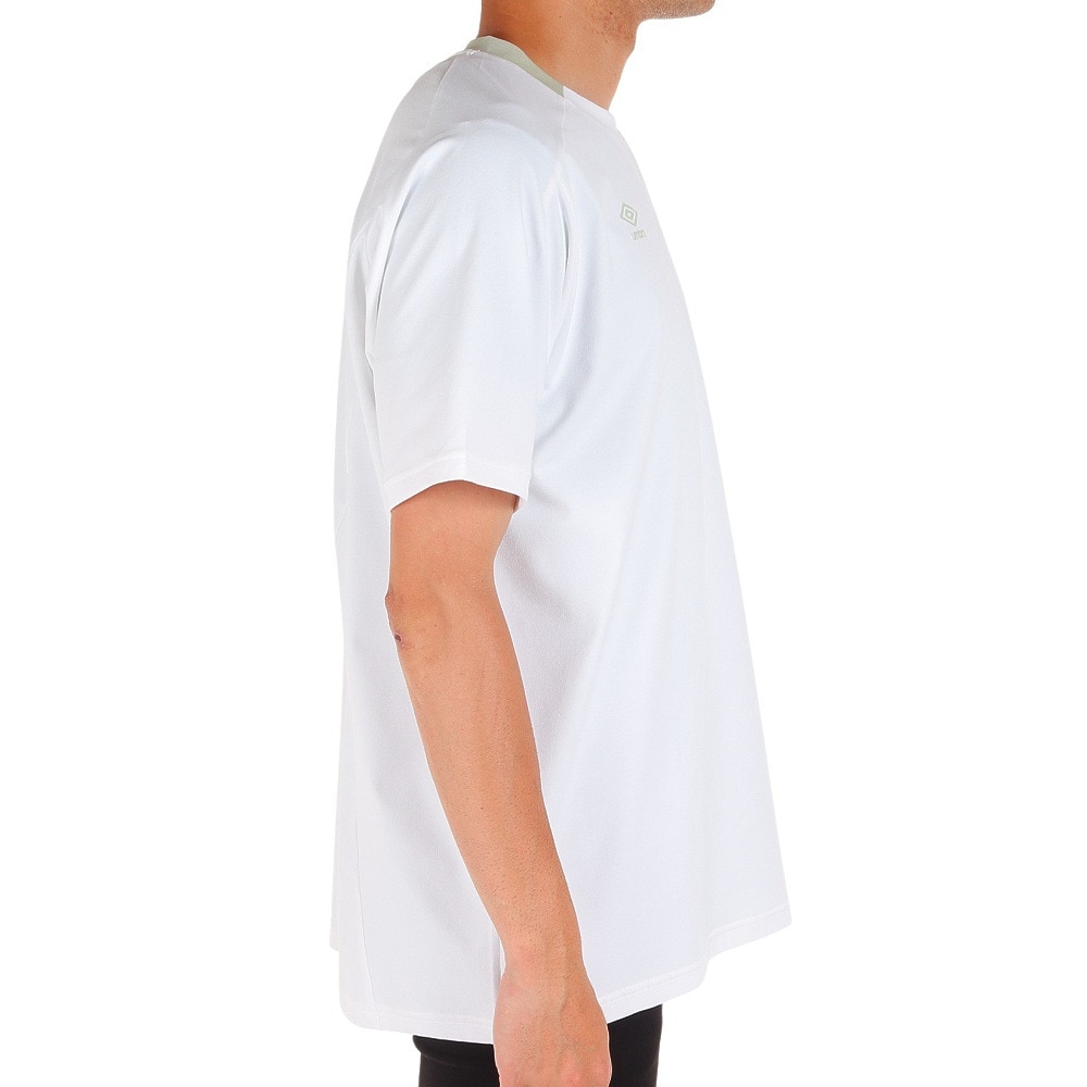 アンブロ（UMBRO）（メンズ）サッカーウェア フィールテック半袖プラクティスシャツ UUUVJA64 WHT