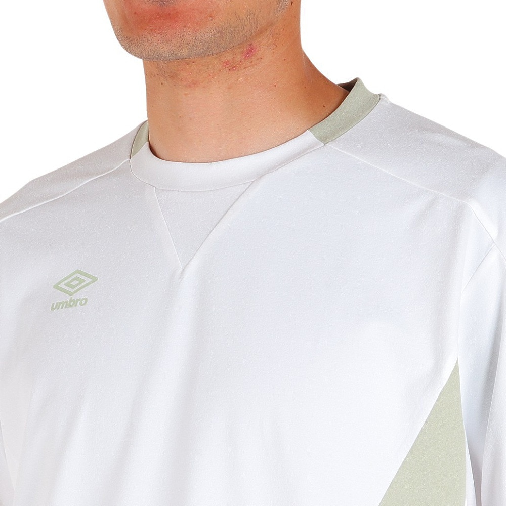 アンブロ（UMBRO）（メンズ）サッカーウェア フィールテック半袖プラクティスシャツ UUUVJA64 WHT