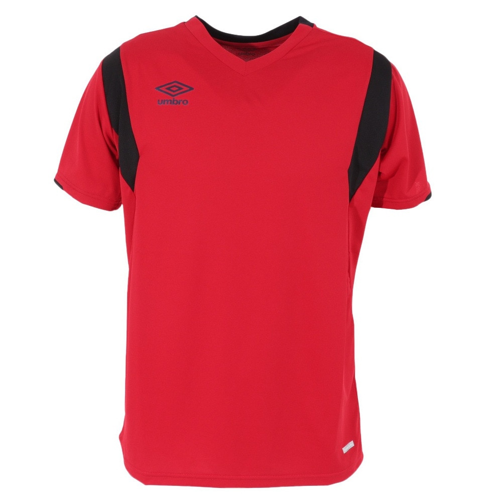 アンブロ（UMBRO）（メンズ）サッカーウェア UVカット クーリスト半袖シャツ UUUTJA53 MRED スポーツ用品はスーパースポーツゼビオ