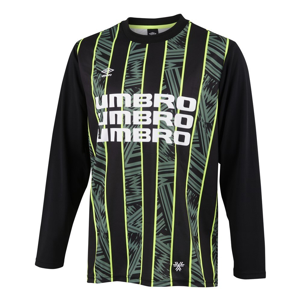 アンブロ（UMBRO）（メンズ）サッカーウェア グラフィック長袖プラクティスシャツ UUUWJB51 BLK