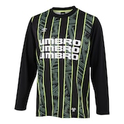 (メンズ)サッカーウェア グラフィック長袖プラクティスシャツ UUUWJB51 BLK