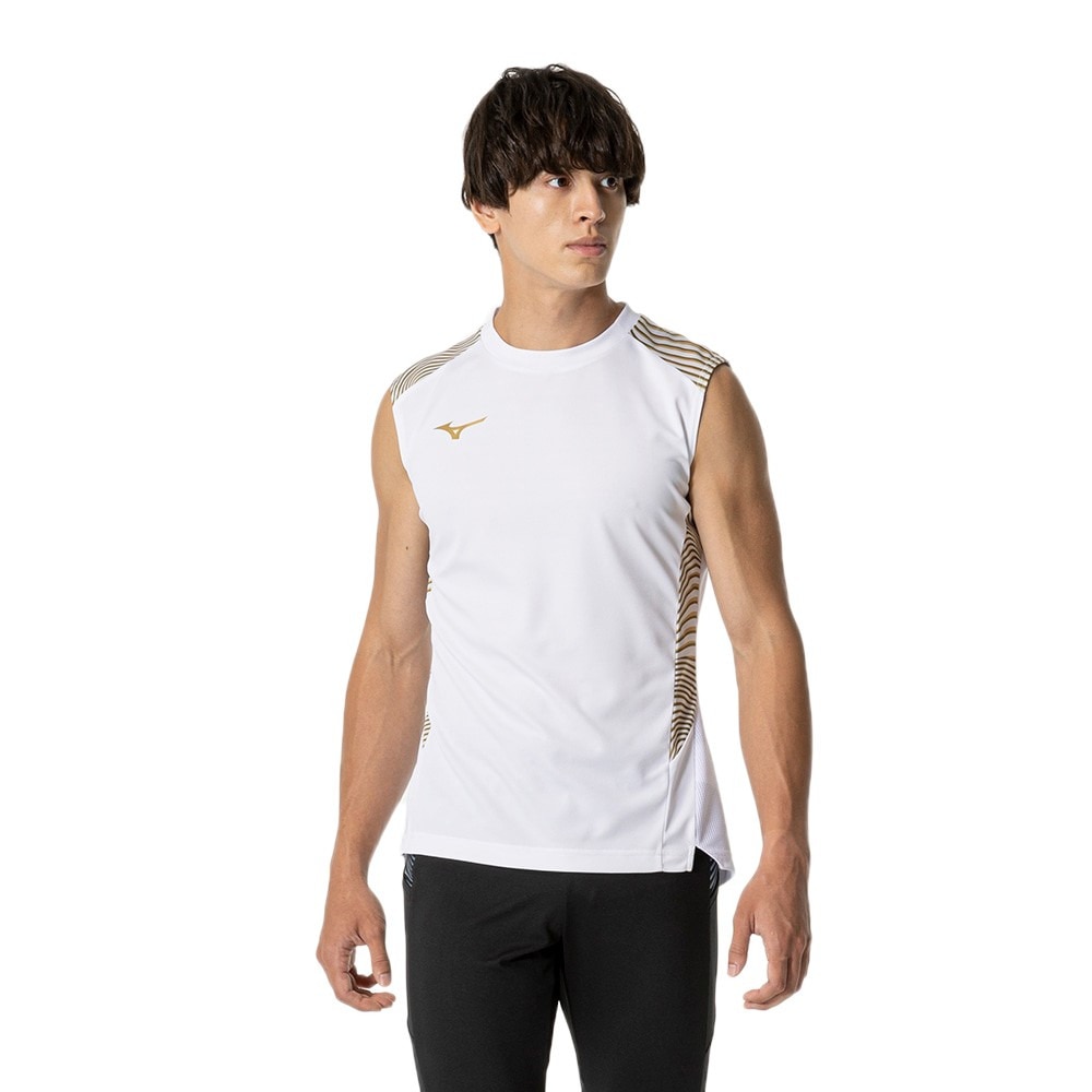 ミズノ（MIZUNO）（メンズ、レディース）サッカーウェア フィールドシャツ ノースリーブ P2MAB04201