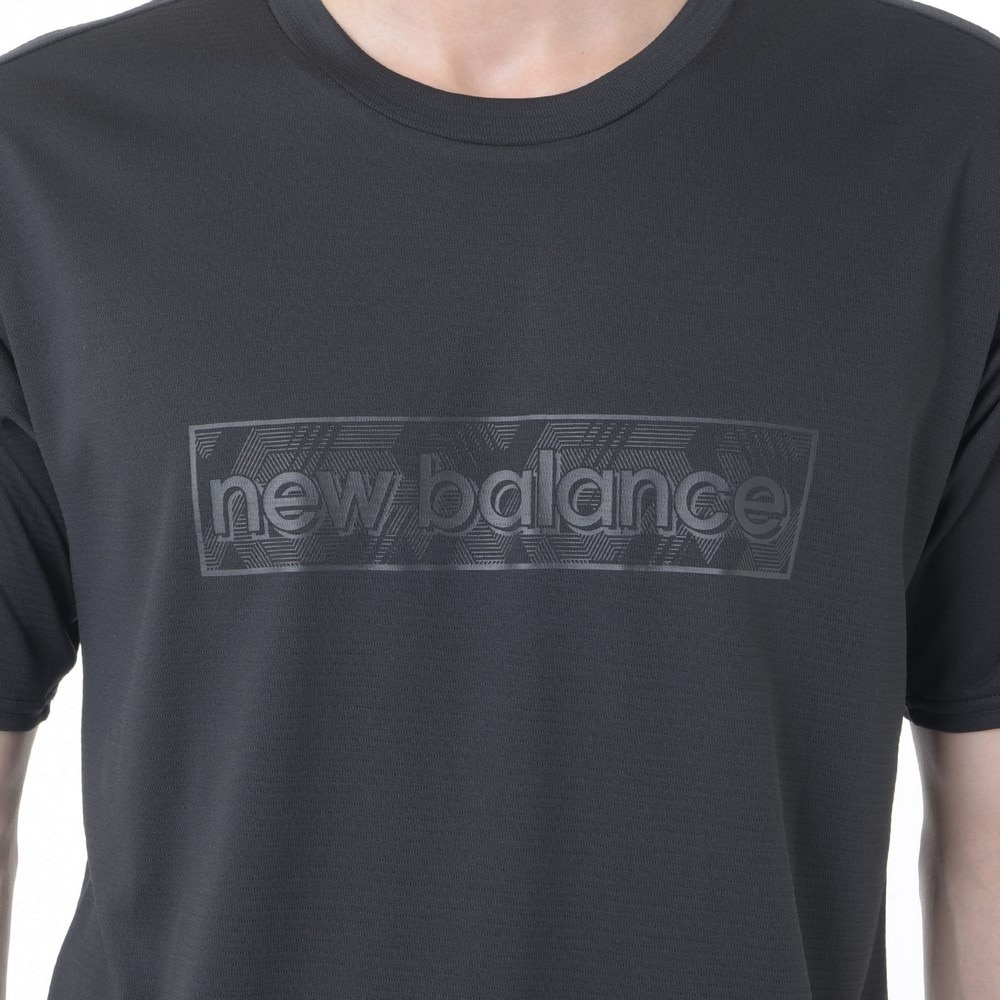 ニューバランス（new balance）（メンズ）サッカーウェア プラクティスシャツ ショートスリーブ リニアロゴ AMT45218BK