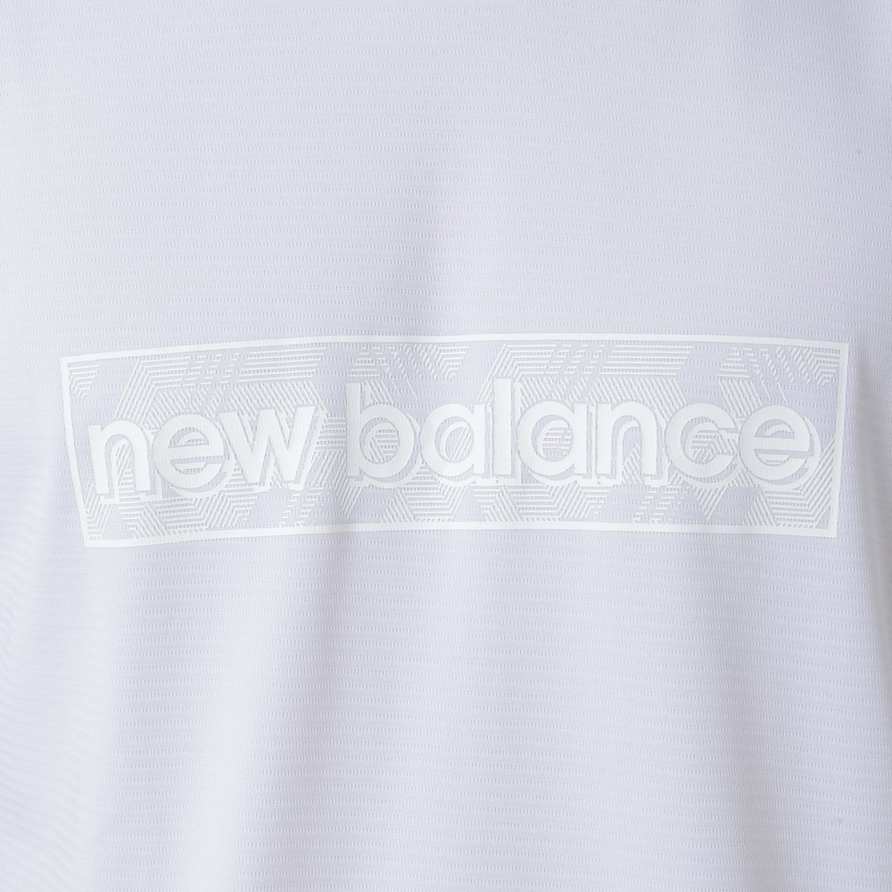 ニューバランス（new balance）（メンズ）サッカーウェア プラクティスシャツ ショートスリーブ リニアロゴ AMT45218WT