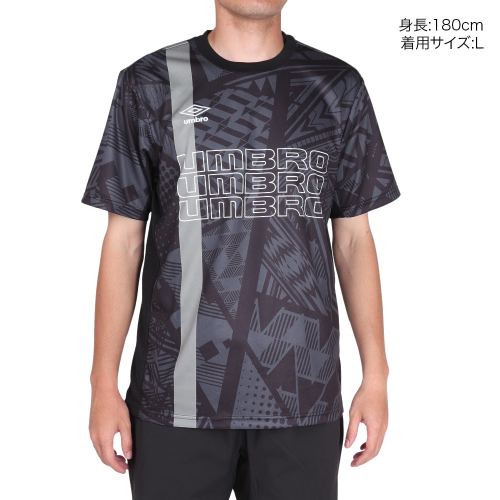 アンブロ（UMBRO）（メンズ）サッカーウェア THE THIRD グラショートスリーブプラシャツ UUUXJA51 BLK