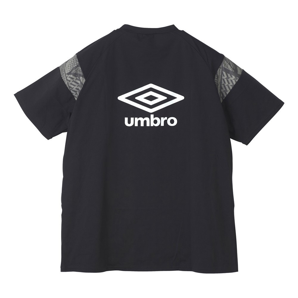 アンブロ（UMBRO）（メンズ）サッカーウェア THE THIRD メッシュ半袖プラシャツ UUUXJA52 BLK