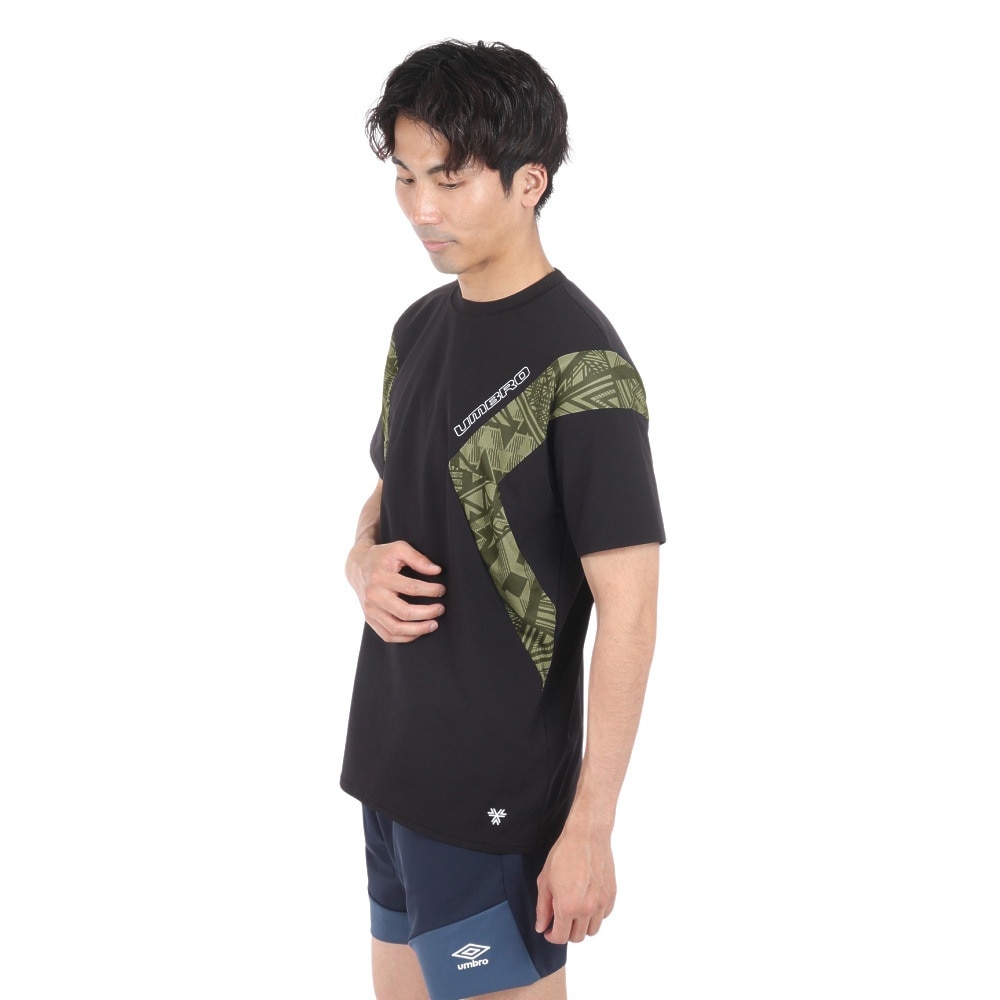 アンブロ（UMBRO）（メンズ）サッカーウェア THE THIRD メッシュ半袖プラシャツ UUUXJA52 BLK