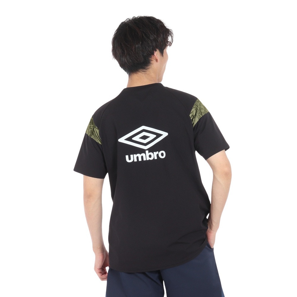 アンブロ（UMBRO）（メンズ）サッカーウェア THE THIRD メッシュ半袖プラシャツ UUUXJA52 BLK