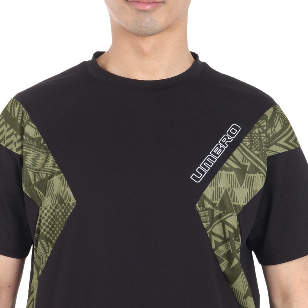 アンブロ（UMBRO）（メンズ）サッカーウェア THE THIRD メッシュ半袖プラシャツ UUUXJA52 BLK