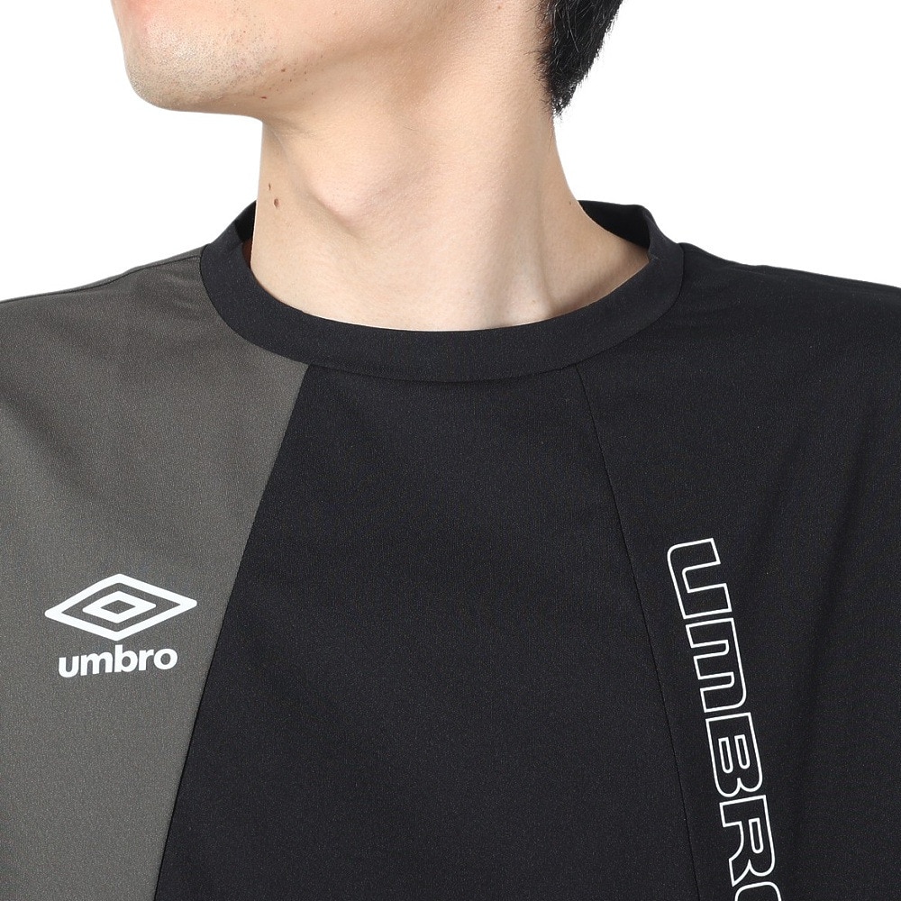 アンブロ（UMBRO）（メンズ）サッカーウェア THE THIRD ショートスリーブプラシャツ UUUXJA53 BLK
