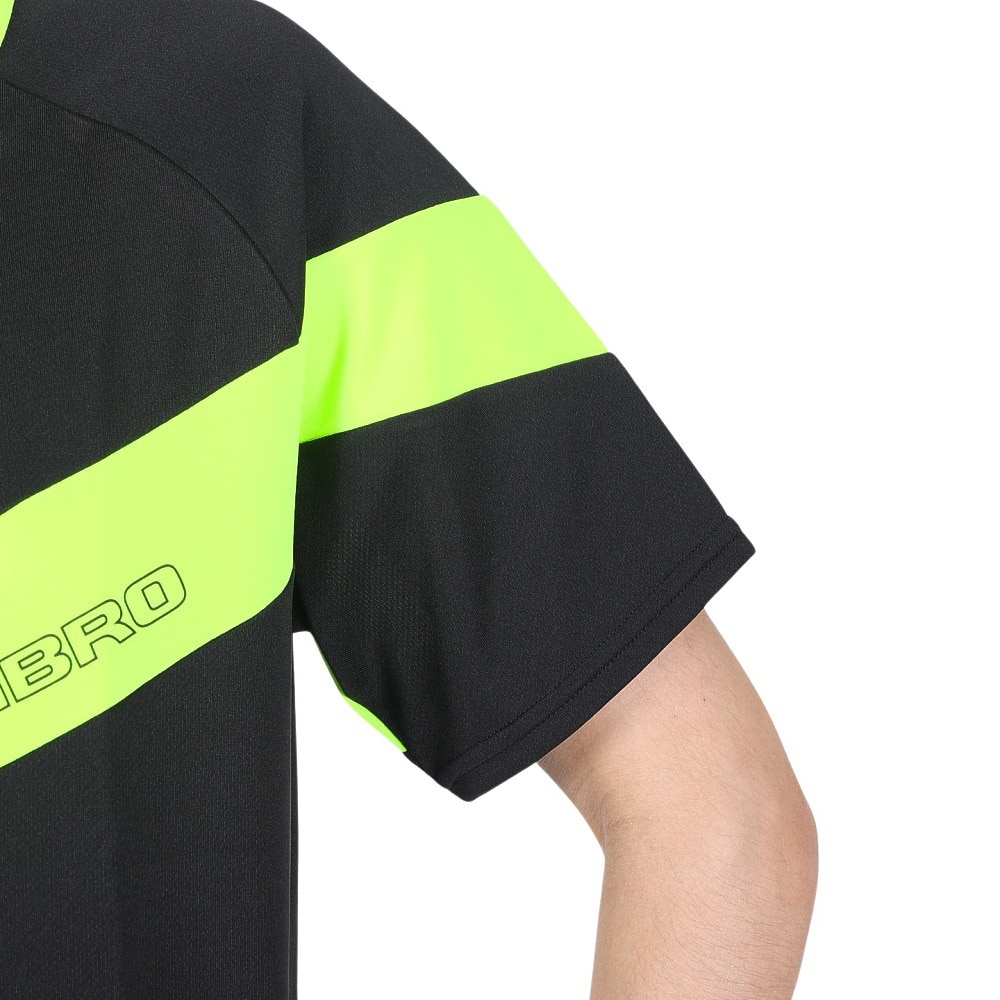 アンブロ（UMBRO）（メンズ）サッカーウェア 半袖プラクティスシャツ UUUXJA59 BLK 速乾 UVカット