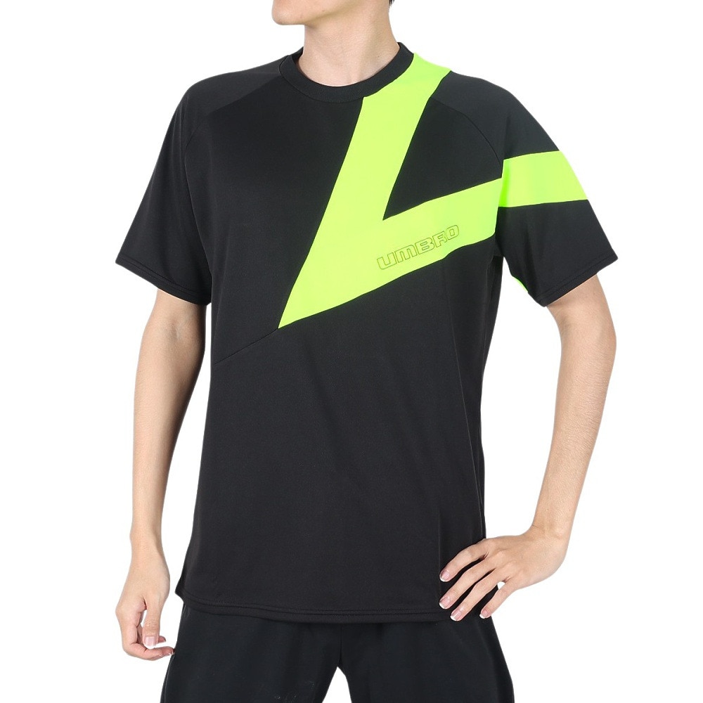アンブロ（UMBRO）（メンズ）サッカーウェア 半袖プラクティスシャツ UUUXJA59 BLK 速乾 UVカット