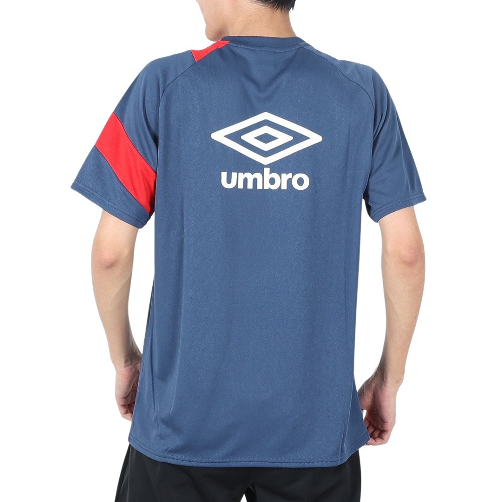 アンブロ（UMBRO）（メンズ）サッカーウェア 半袖プラクティスシャツ UUUXJA59 DKDM 速乾 UVカット