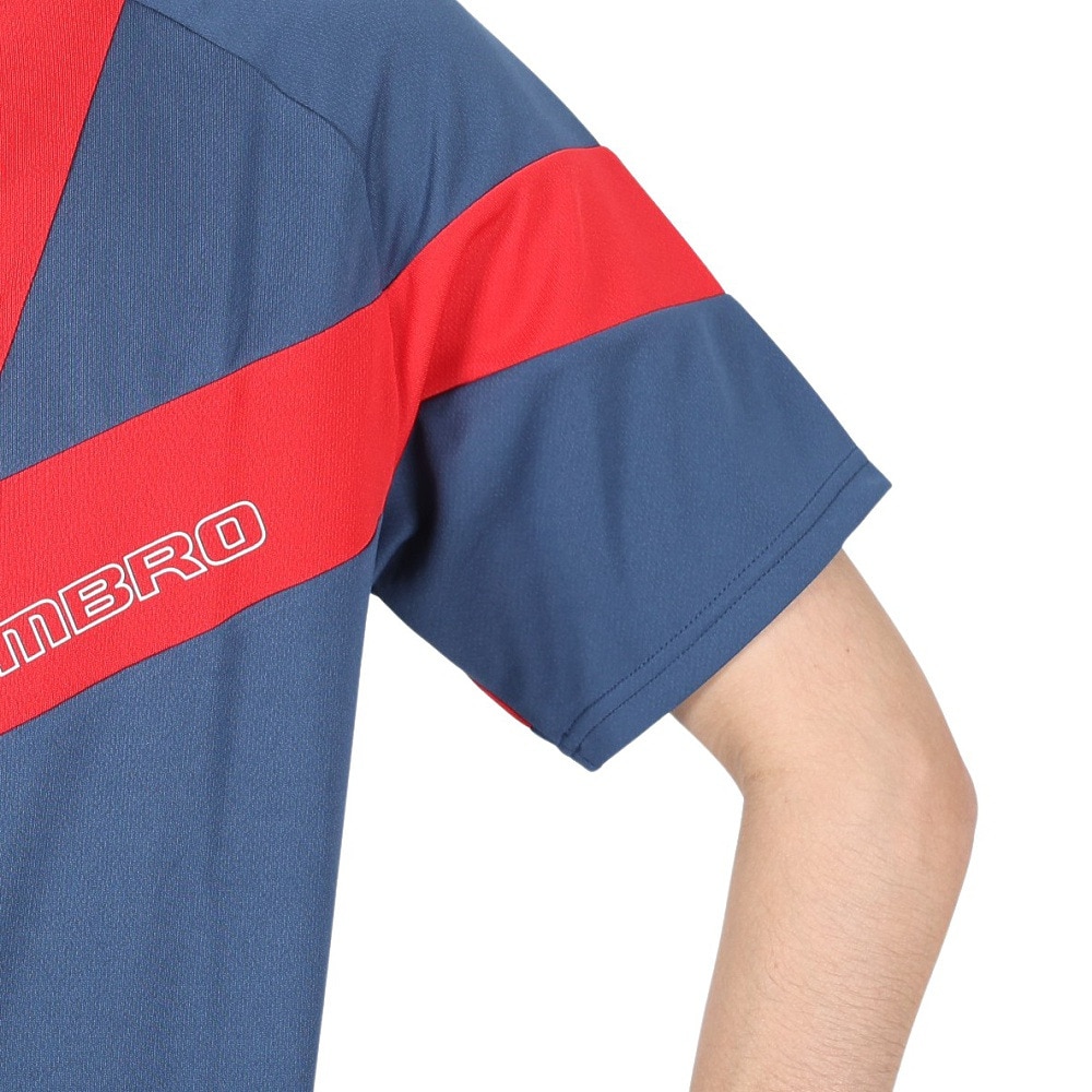 アンブロ（UMBRO）（メンズ）サッカーウェア 半袖プラクティスシャツ UUUXJA59 DKDM 速乾 UVカット