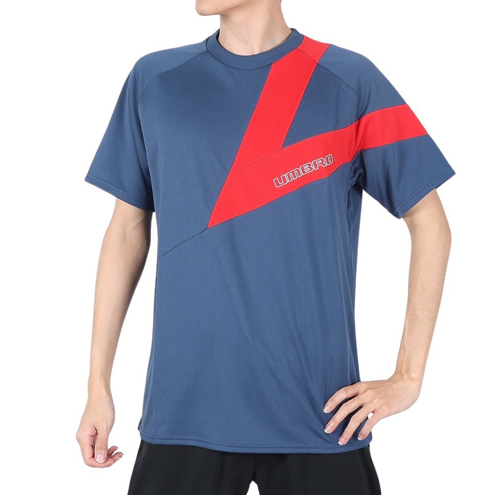 アンブロ（UMBRO）（メンズ）サッカーウェア 半袖プラクティスシャツ UUUXJA59 DKDM 速乾 UVカット