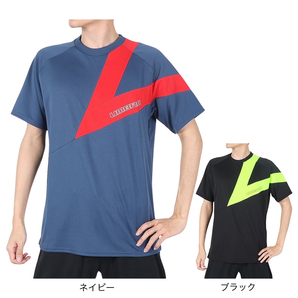 アンブロ（UMBRO）（メンズ）サッカーウェア 半袖プラクティスシャツ UUUXJA59 BLK 速乾 UVカット