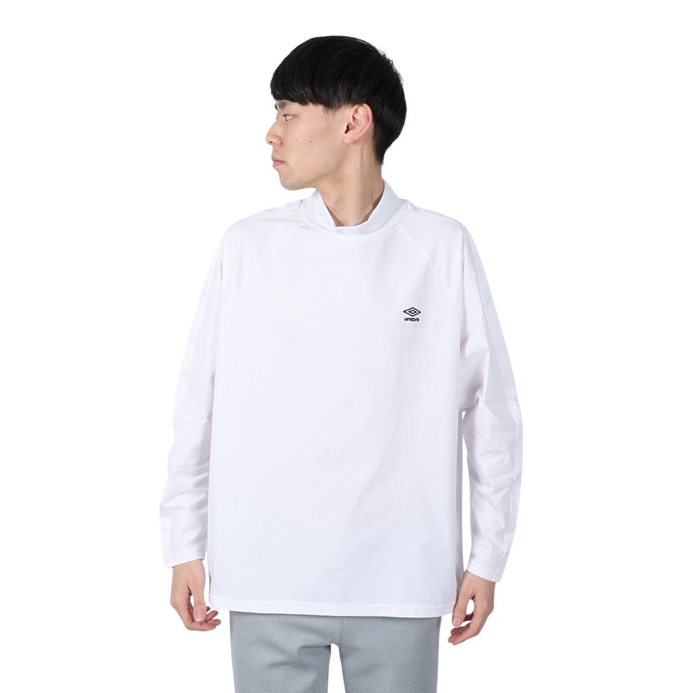 アンブロ（UMBRO）（メンズ、レディース）サッカーウェア AWAY 長袖 ワイド プラクティスシャツ UF4FLT53M WH00