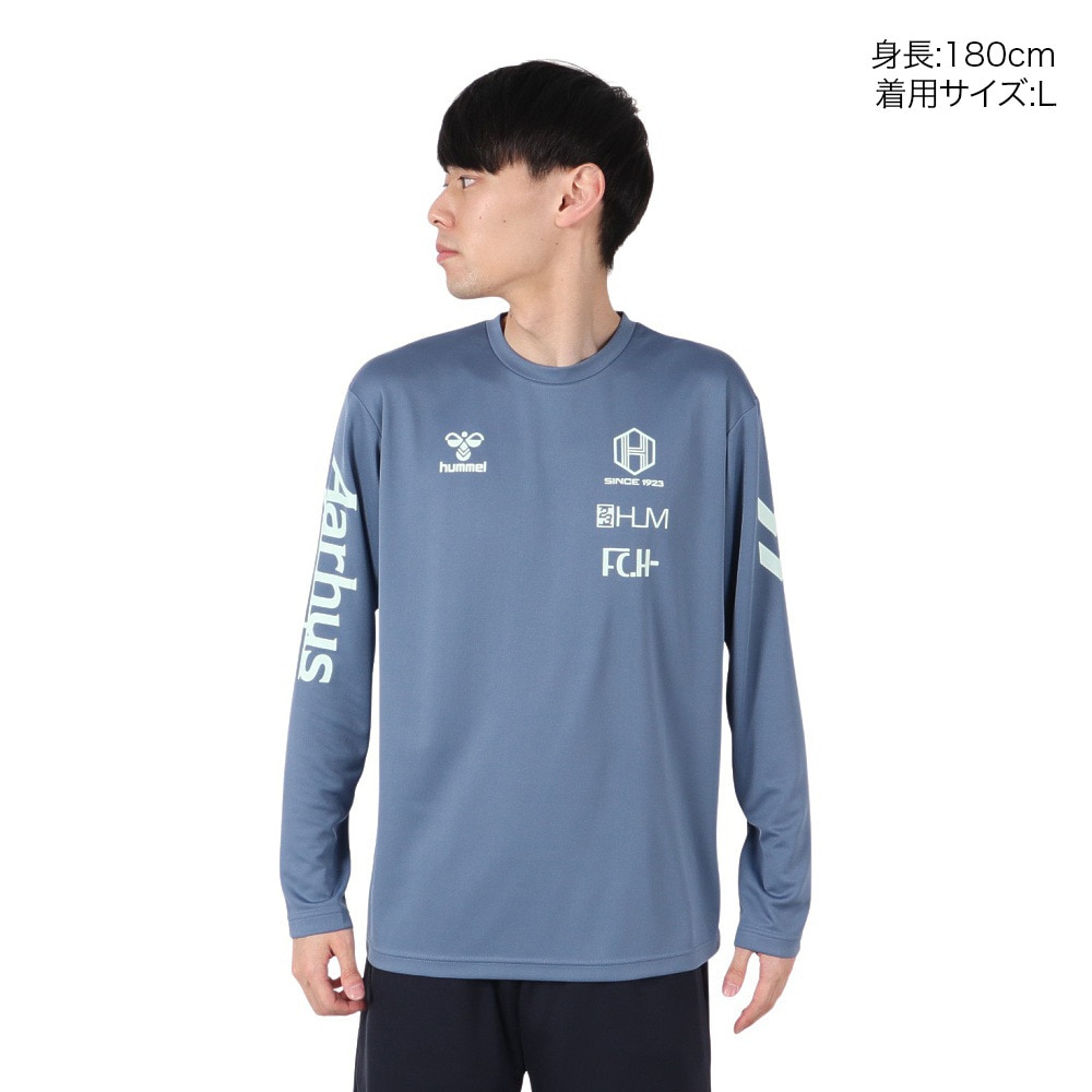 ヒュンメル（hummel）（メンズ）サッカーウェア 長袖プラクティスシャツ HAP7199-673
