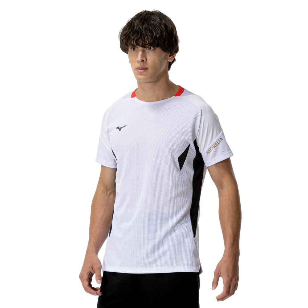 ミズノ（MIZUNO）（メンズ、レディース）【新商品】サッカーウェア 汗処理通気 モレリア ドライエアロフローフィールドシャツ P2MAC00201