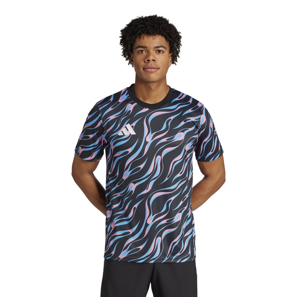 アディダス（adidas）（メンズ）サッカーウェア プラクティス グラフィックシャツ 半袖 トレーニング ジャージー JVV10-JL7961