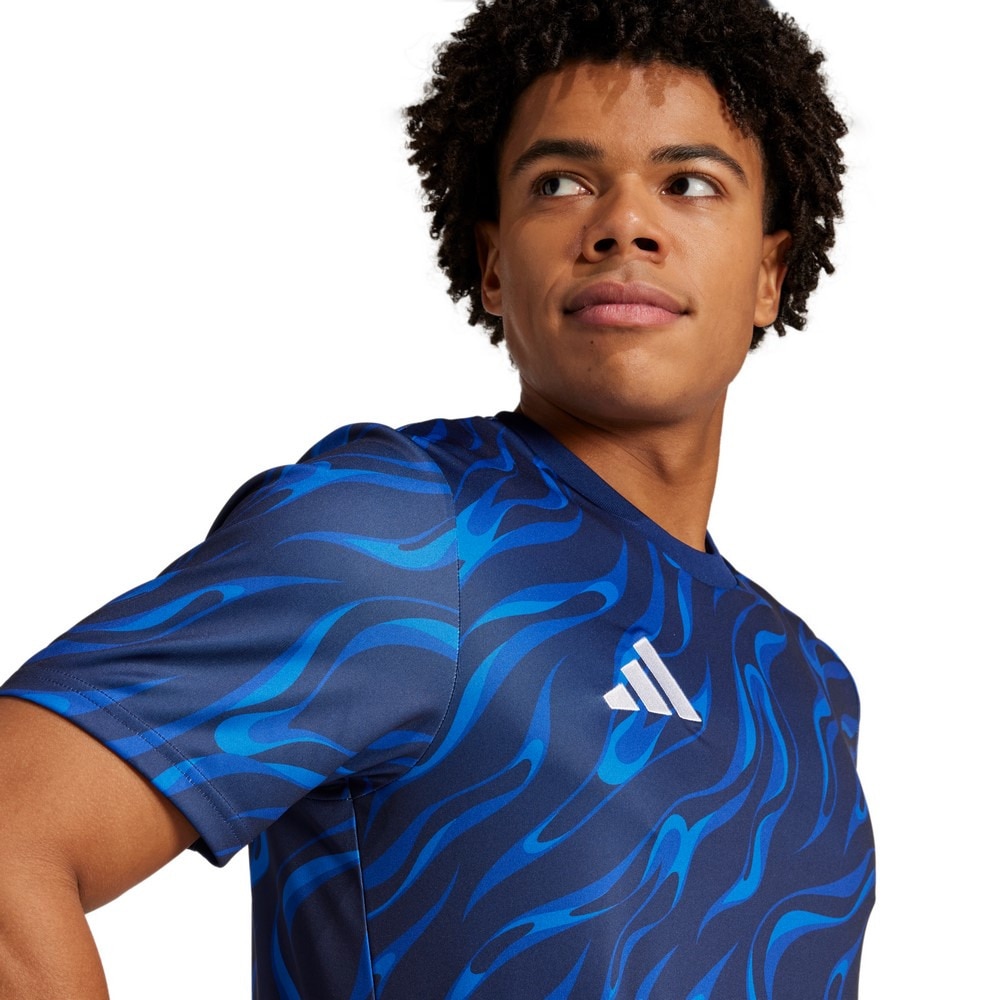 アディダス（adidas）（メンズ）サッカーウェア プラクティス グラフィック 半袖シャツ JVV10-JL9522