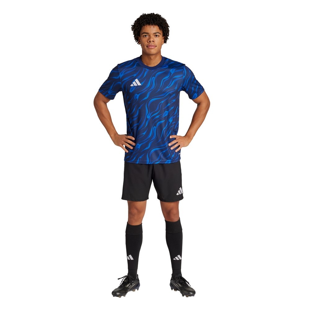 アディダス（adidas）（メンズ）サッカーウェア プラクティス グラフィック 半袖シャツ JVV10-JL9522