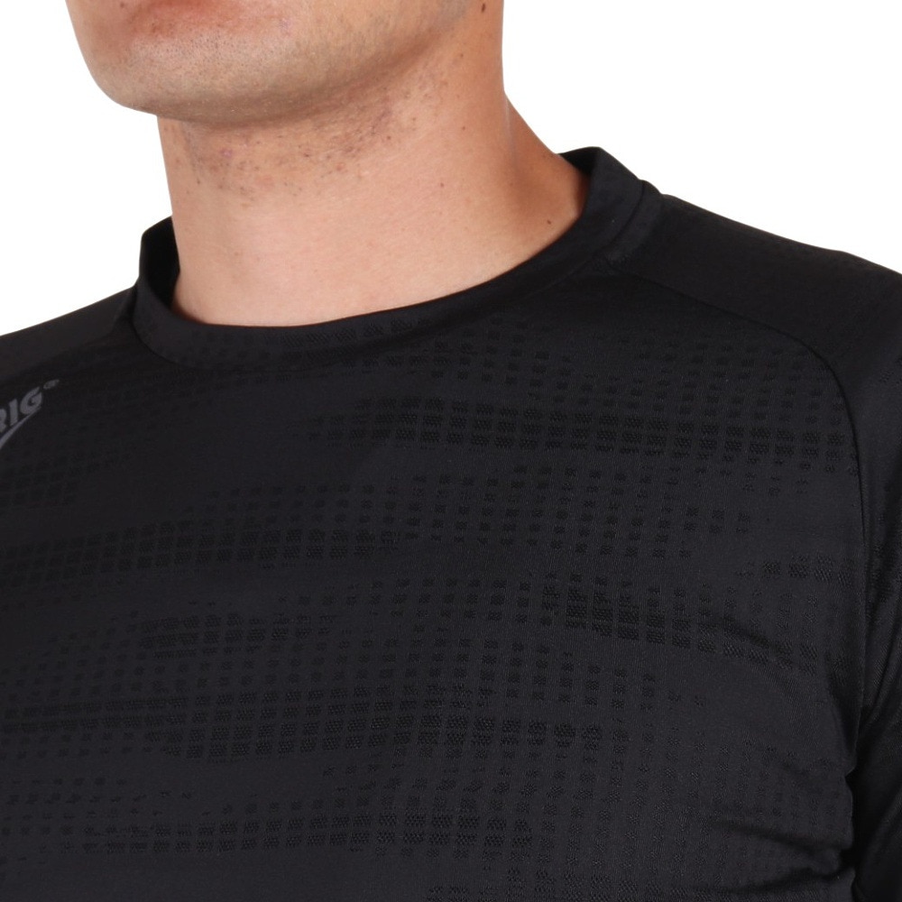 デュアリグ（DUARIG）（メンズ）サッカーウェア ジャガードプラクティスシャツ 2S8255-SCWR-741NTS BLK 速乾