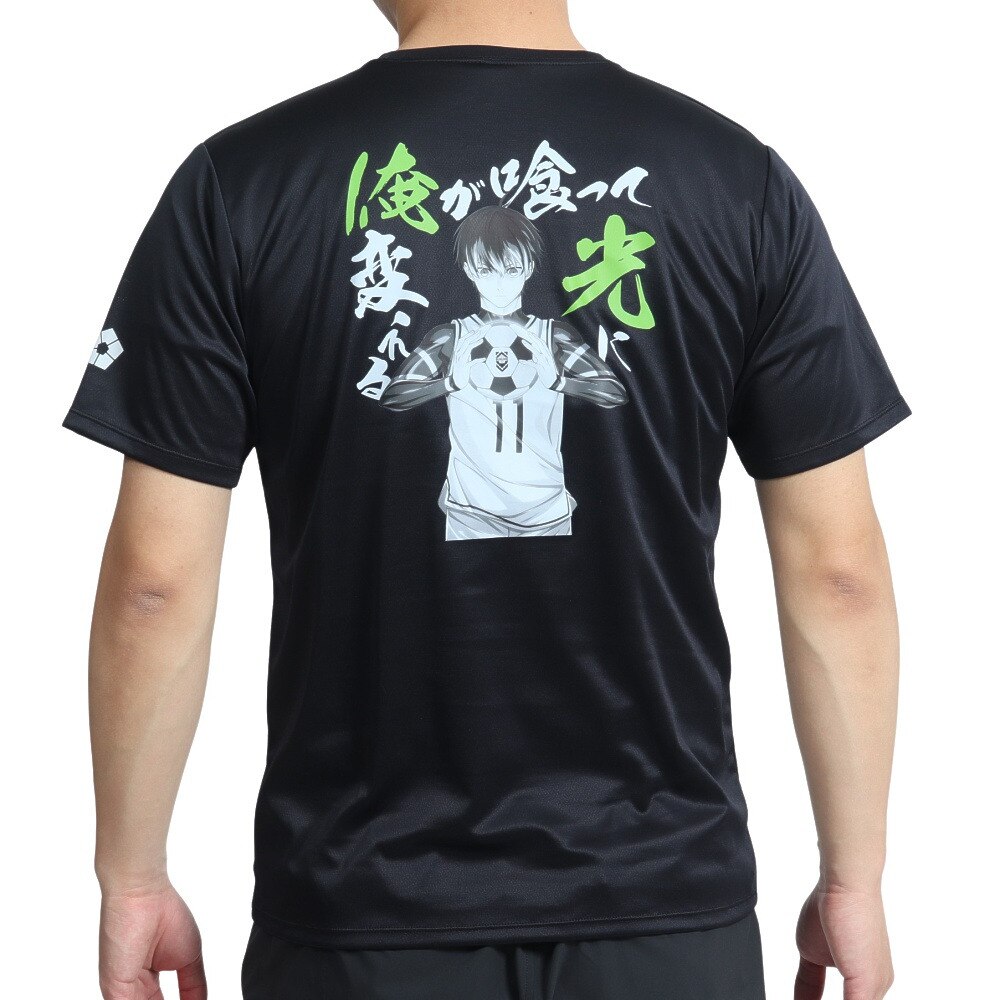 ブルーロック（BLUELOCK）（メンズ）サッカーウェア ブルーロック グッズ 潔 世一 半袖Tシャツ 741NN2ES0538 BLK