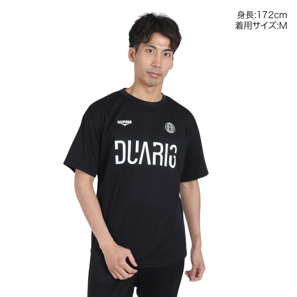 デュアリグ（DUARIG）（メンズ）サッカーウェア ドライプラスクール プラクティス 半袖シャツ 4S0027-SCWR-741ES BLK 冷感 速乾