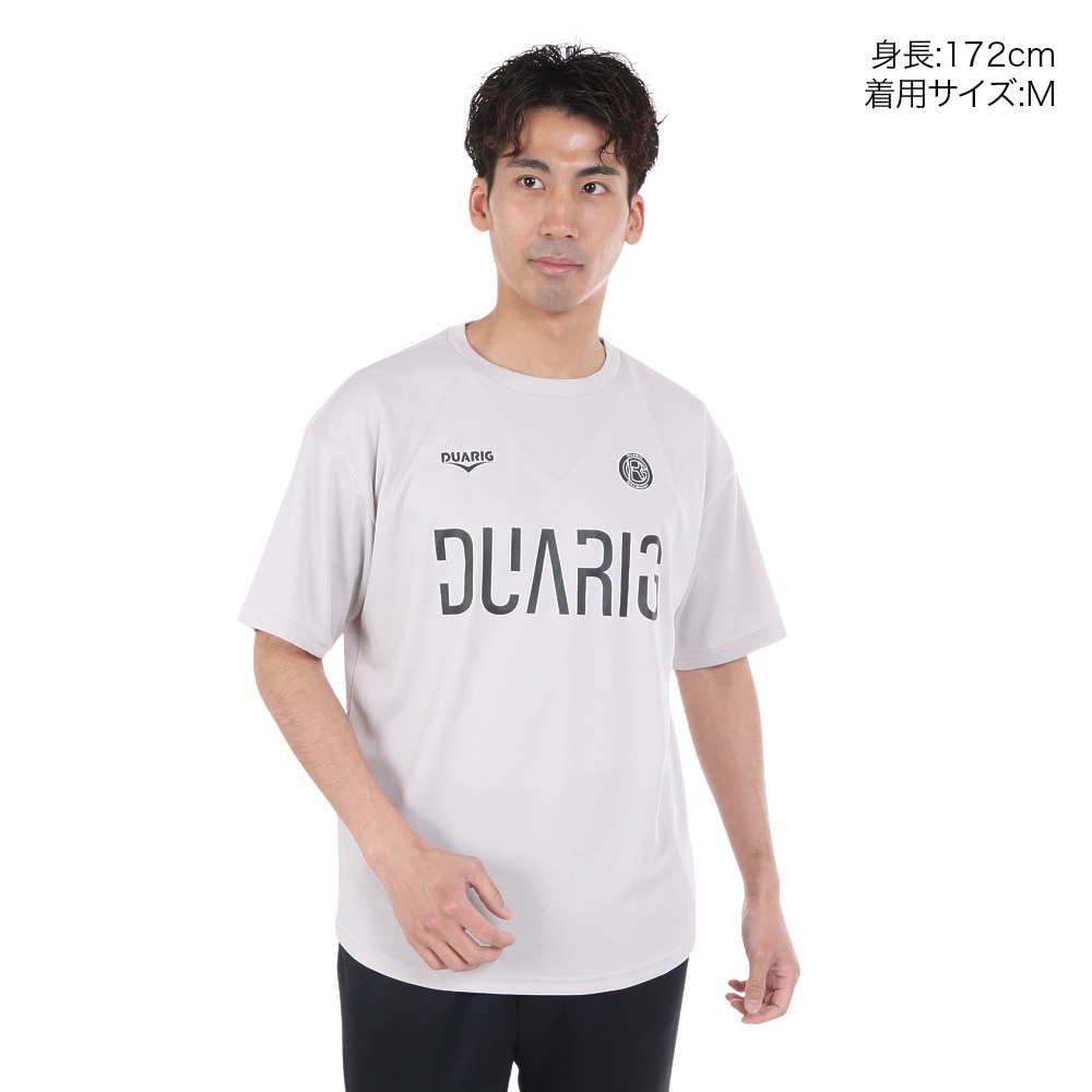 デュアリグ（DUARIG）（メンズ）サッカーウェア ドライプラスクール プラクティス 半袖シャツ 4S0027-SCWR-741ES GRY 冷感 速乾