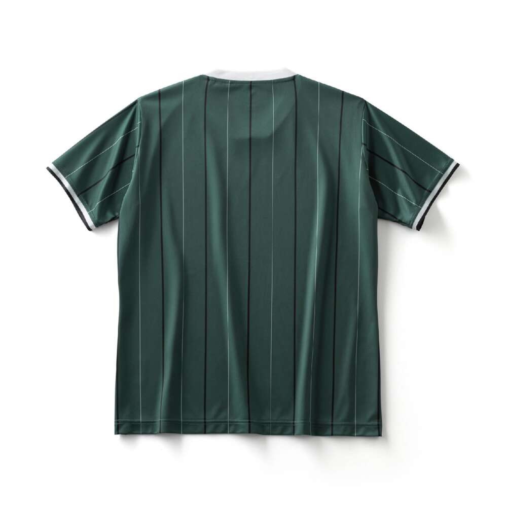 ミズノ（MIZUNO）（メンズ、レディース）サッカーウェア フットボール ストライプTシャツ P2MABX7433