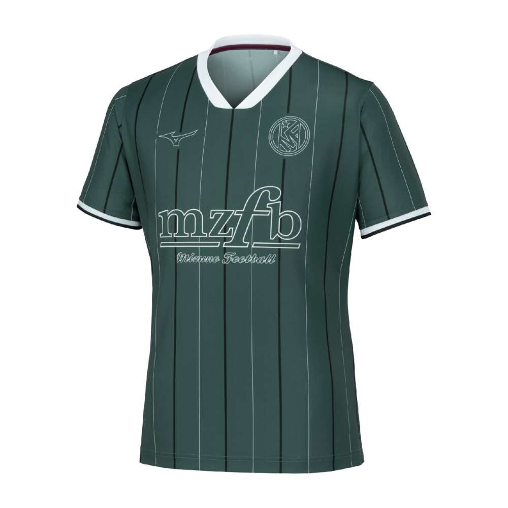 ミズノ（MIZUNO）（メンズ、レディース）サッカーウェア フットボール ストライプTシャツ P2MABX7433