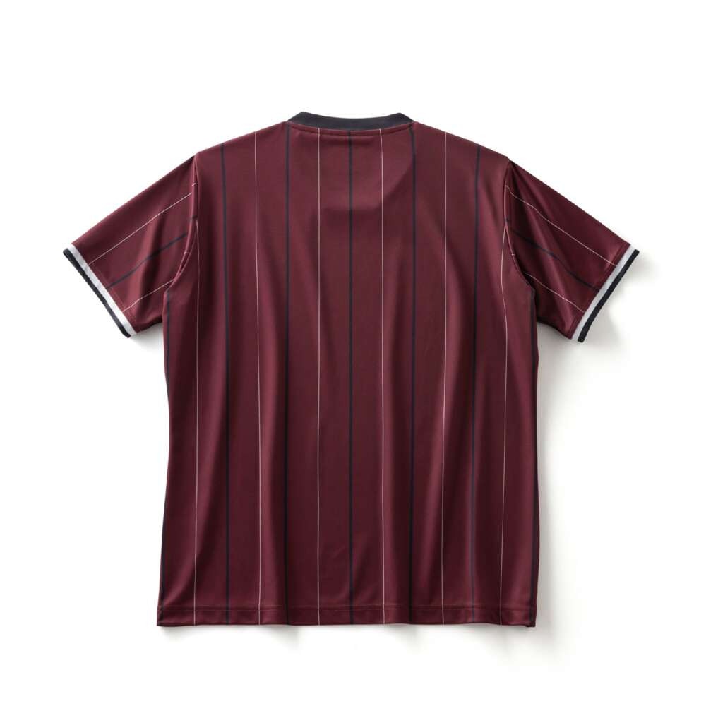ミズノ（MIZUNO）（メンズ、レディース）サッカーウェア フットボール ストライプTシャツ P2MABX7463