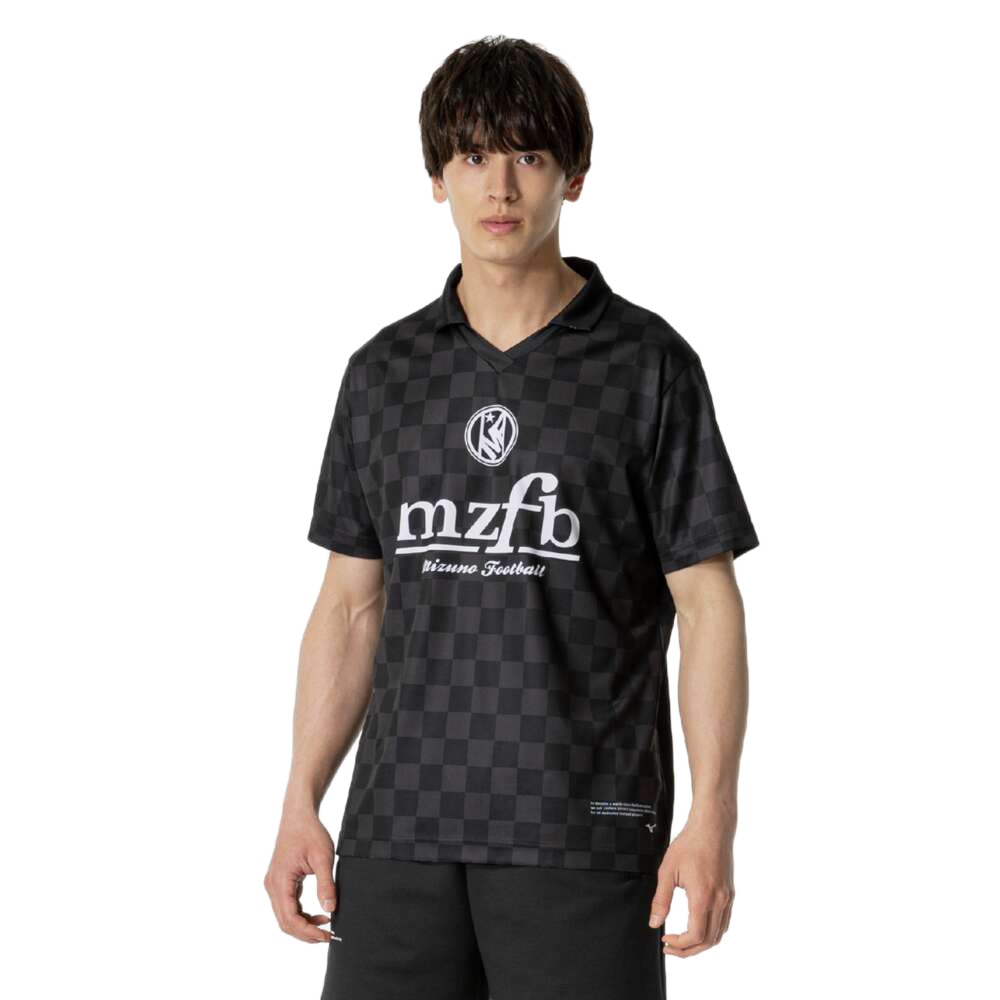 ミズノ（MIZUNO）（メンズ、レディース）サッカーウェア フットボール ロゴポロシャツ P2MABX7509