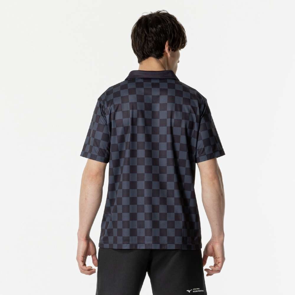 ミズノ（MIZUNO）（メンズ、レディース）サッカーウェア フットボール ロゴポロシャツ P2MABX7514