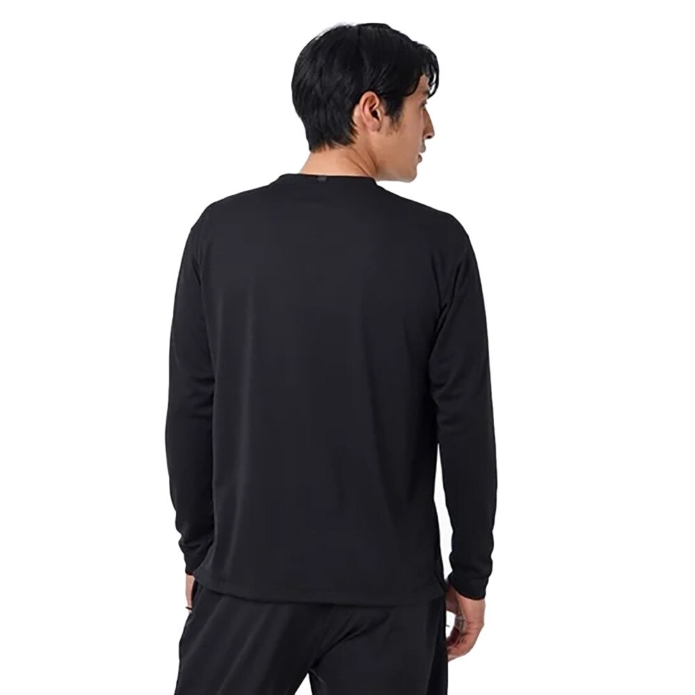 ニューバランス（new balance）（メンズ）サッカーウェア プレミアコレクションTシャツ ロングスリーブ AMT35240BK 冷感 速乾