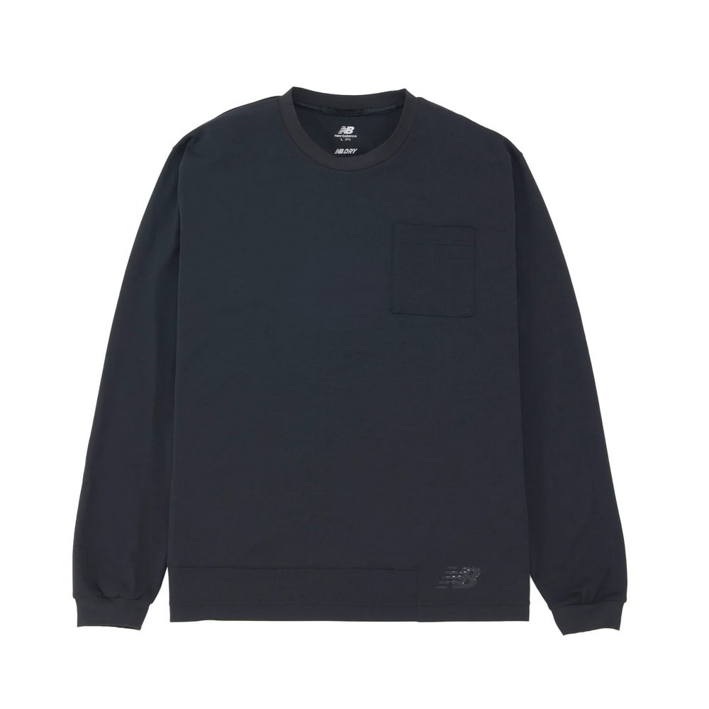 ニューバランス（new balance）（メンズ）サッカーウェア プレミアエディション コットンライクトラベル長袖Tシャツ AMT45200BK 速乾