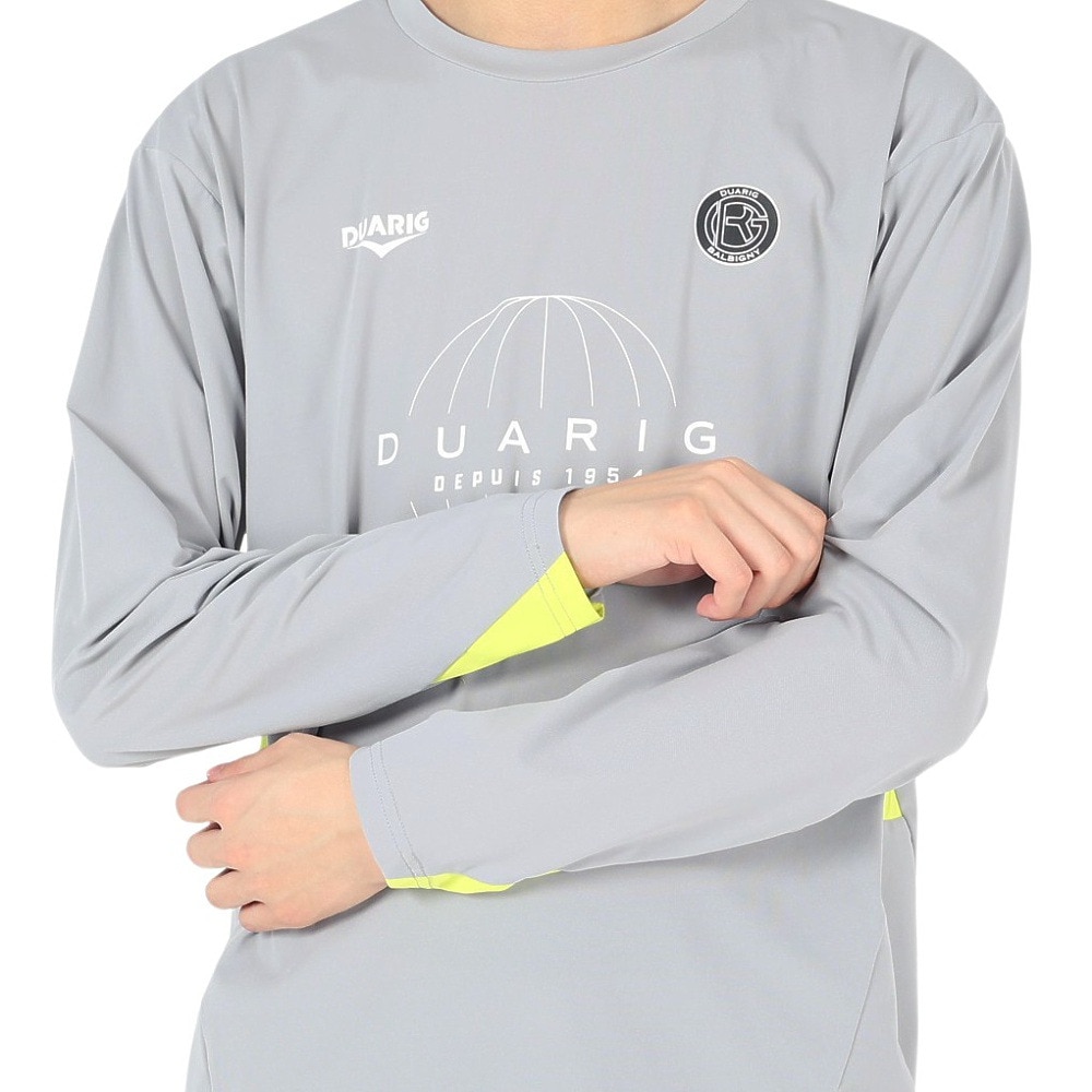 デュアリグ（DUARIG）（メンズ）サッカーウェア プラクティス長袖シャツ 4S0007-SCWR-741CD GRY 速乾