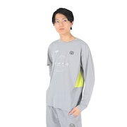 (メンズ)サッカーウェア プラクティス長袖シャツ 4S0007-SCWR-741CD GRY 速乾