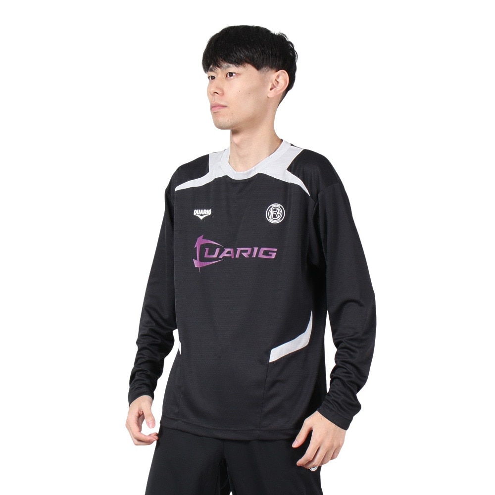 デュアリグ（DUARIG）（メンズ）サッカーウェア ドライプラス ロングスリーブ プラシャツ 4F0012-SCWR-741HD BLK