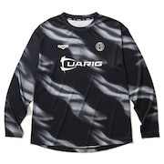(メンズ)サッカーウェア ドライプラス ロングスリーブ 昇華プラシャツ 4F0014-SCWR-741HD BKxGR